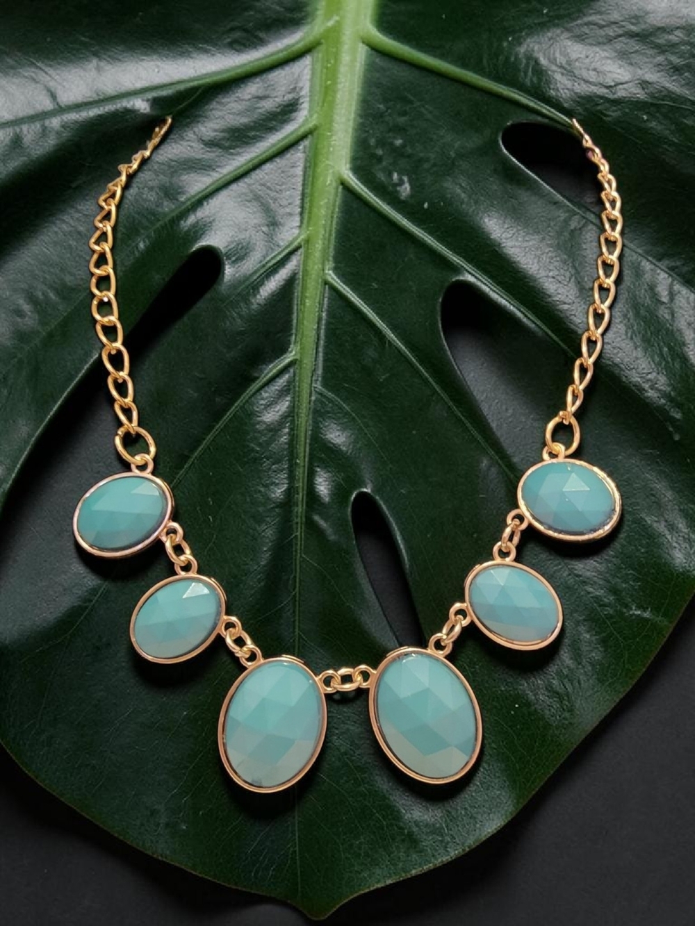 10 / $10 Gold-Tone Necklace with Gemstones